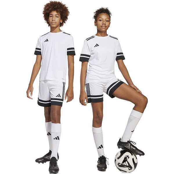 Adidas Squadra 25 Short Enfants - Blanc / Noir