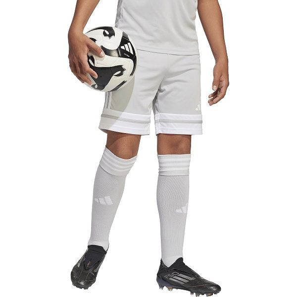 Adidas Squadra 25 Short Enfants - Gris / Blanc
