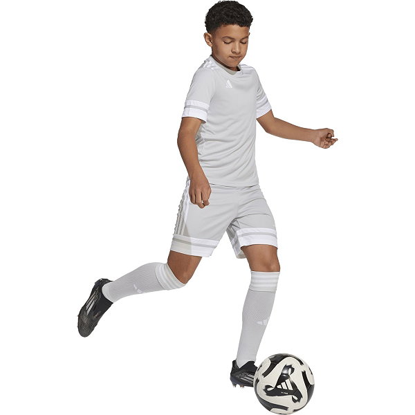 Adidas Squadra 25 Short Enfants - Gris / Blanc