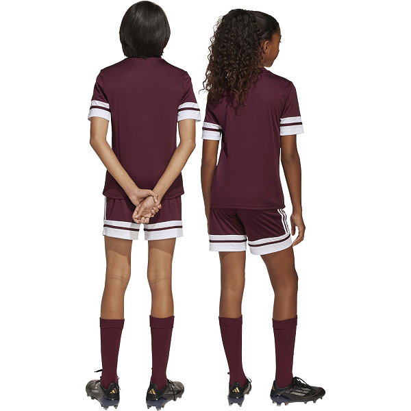 Adidas Squadra 25 Short Kinderen - Bordeaux / Wit
