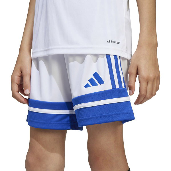 Adidas Squadra 25 Short Enfants - Blanc / Royal