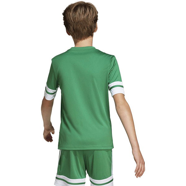 Adidas Squadra 25 Maillot Manches Courtes Enfants - Vert / Blanc
