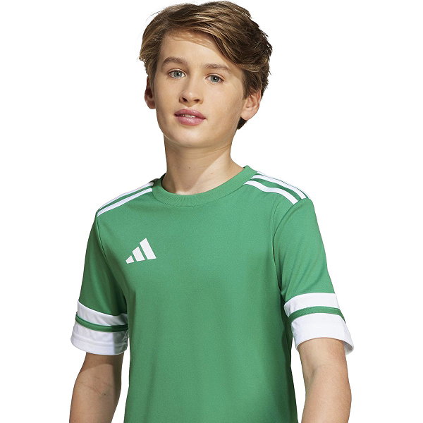 Adidas Squadra 25 Maillot Manches Courtes Enfants - Vert / Blanc