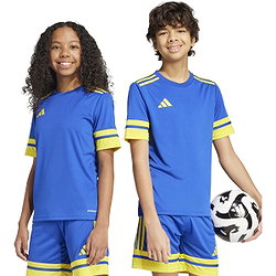 Présentation: Adidas Squadra 25 Maillot Manches Courtes Enfants - Royal / Jaune