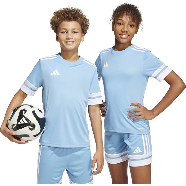 Adidas Squadra 25 Trikot Kurzarm Kinder - Skyblue / Weiß