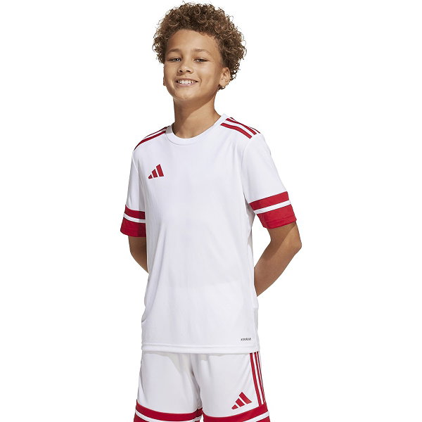 Adidas Squadra 25 Maillot Manches Courtes Enfants - Blanc / Rouge