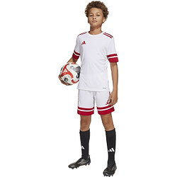 Présentation: Adidas Squadra 25 Maillot Manches Courtes Enfants - Blanc / Rouge