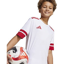 Présentation: Adidas Squadra 25 Maillot Manches Courtes Enfants - Blanc / Rouge