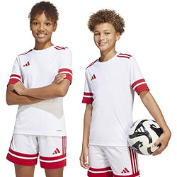 Présentation: Adidas Squadra 25 Maillot Manches Courtes Enfants - Blanc / Rouge