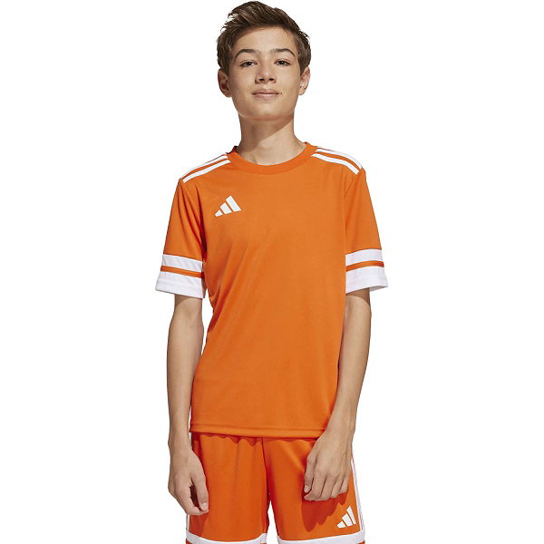 Adidas Squadra 25 Maillot Manches Courtes Enfants - Orange / Blanc