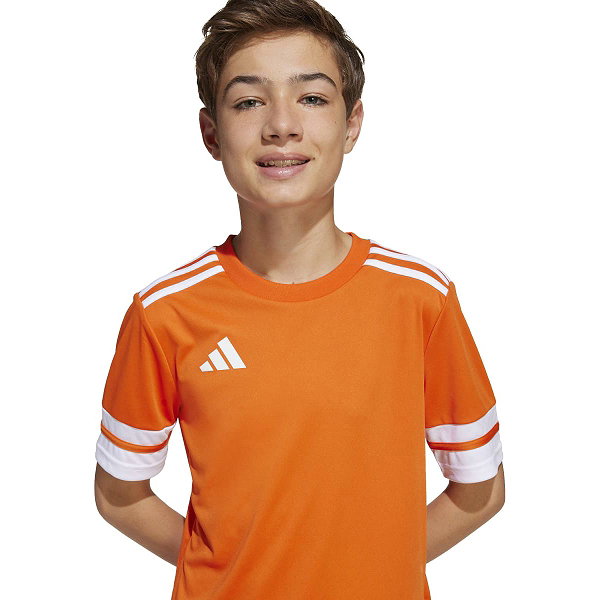 Adidas Squadra 25 Maillot Manches Courtes Enfants - Orange / Blanc