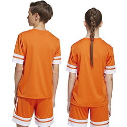 Présentation: Adidas Squadra 25 Maillot Manches Courtes Enfants - Orange / Blanc