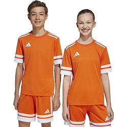 Présentation: Adidas Squadra 25 Maillot Manches Courtes Enfants - Orange / Blanc
