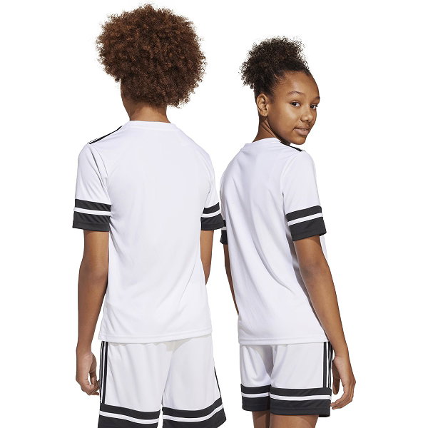 Adidas Squadra 25 Maillot Manches Courtes Enfants - Blanc / Noir