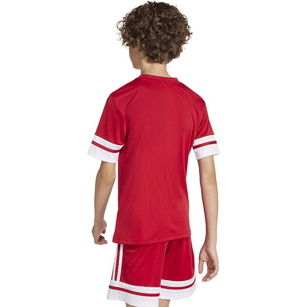 Adidas Squadra 25 Maillot Manches Courtes Enfants - Rouge / Blanc