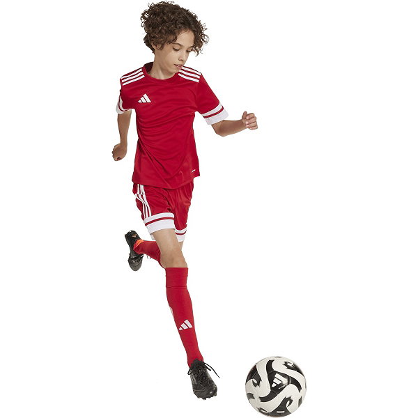 Adidas Squadra 25 Maillot Manches Courtes Enfants - Rouge / Blanc