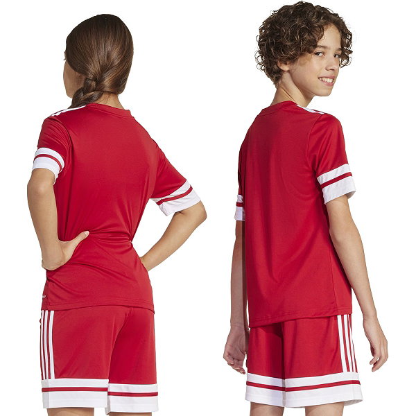 Adidas Squadra 25 Maillot Manches Courtes Enfants - Rouge / Blanc
