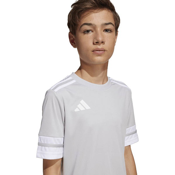 Adidas Squadra 25 Shirt Korte Mouw Kinderen - Grijs / Wit