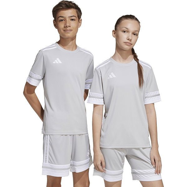 Adidas Squadra 25 Shirt Korte Mouw Kinderen - Grijs / Wit