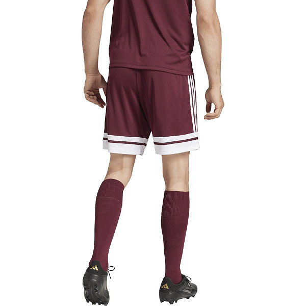 Adidas Squadra 25 Short Hommes - Bordeaux / Blanc