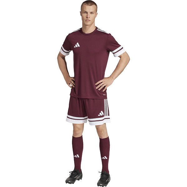 Adidas Squadra 25 Short Hommes - Bordeaux / Blanc