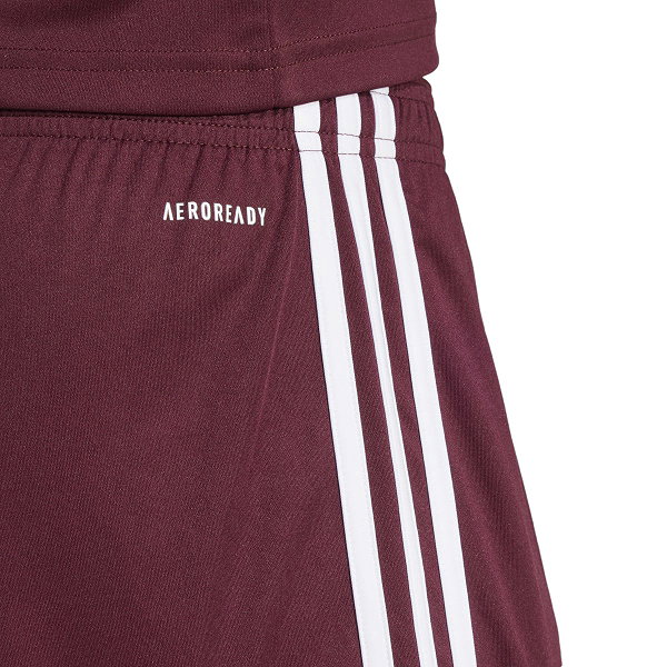 Adidas Squadra 25 Short Hommes - Bordeaux / Blanc