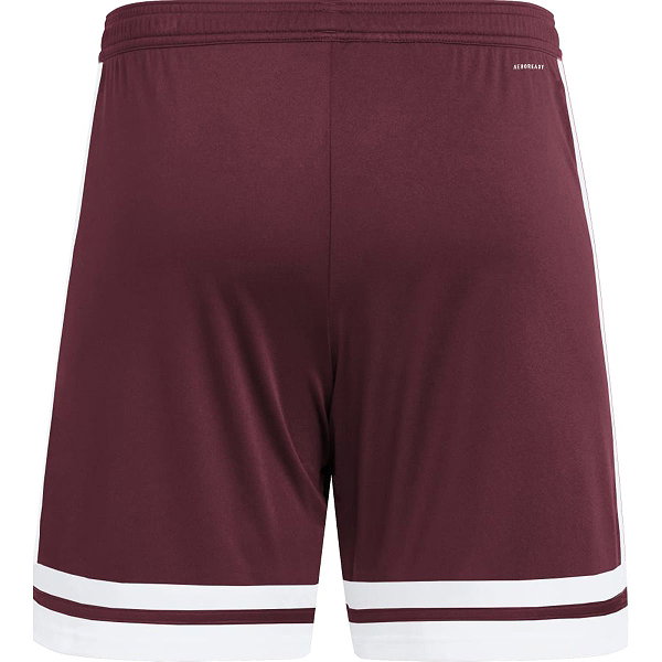 Adidas Squadra 25 Short Hommes - Bordeaux / Blanc