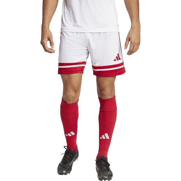 Adidas Squadra 25 Short Hommes - Blanc / Rouge