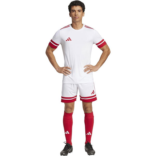 Adidas Squadra 25 Short Hommes - Blanc / Rouge