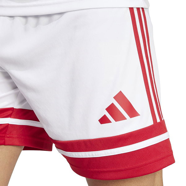 Adidas Squadra 25 Short Hommes - Blanc / Rouge