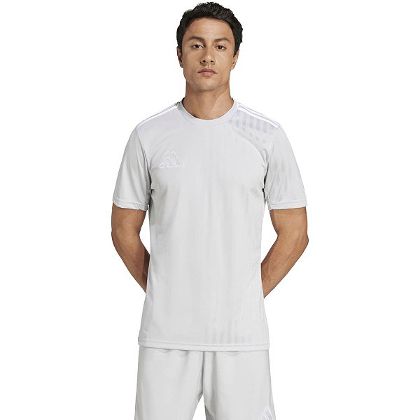 Adidas Campeon 25 Maillot Manches Courtes Hommes - Gris / Blanc