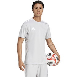 Présentation: Adidas Campeon 25 Maillot Manches Courtes Hommes - Gris / Blanc
