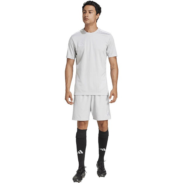Adidas Campeon 25 Maillot Manches Courtes Hommes - Gris / Blanc