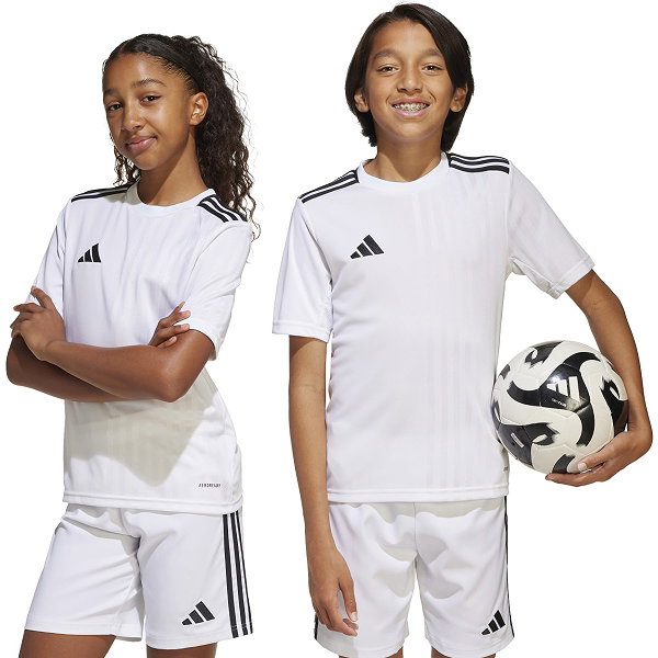Adidas Campeon 25 Maillot Manches Courtes Enfants - Blanc / Noir