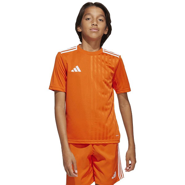 Adidas Campeon 25 Maillot Manches Courtes Enfants - Orange / Blanc