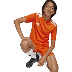 Présentation: Adidas Campeon 25 Maillot Manches Courtes Enfants - Orange / Blanc