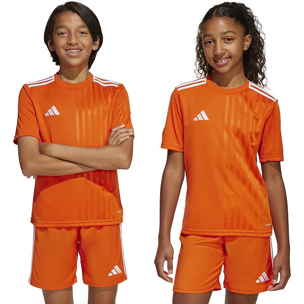Adidas Campeon 25 Maillot Manches Courtes Enfants - Orange / Blanc
