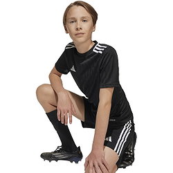 Présentation: Adidas Campeon 25 Maillot Manches Courtes Enfants - Noir / Blanc