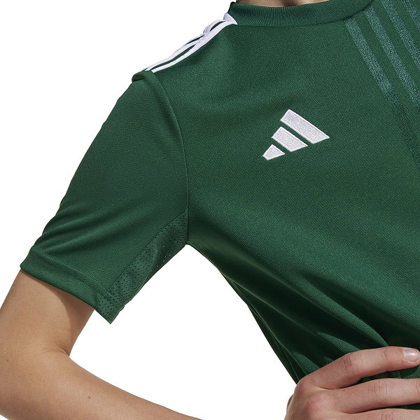 Adidas Campeon 25 Maillot Manches Courtes Enfants - Vert Foncé / Blanc