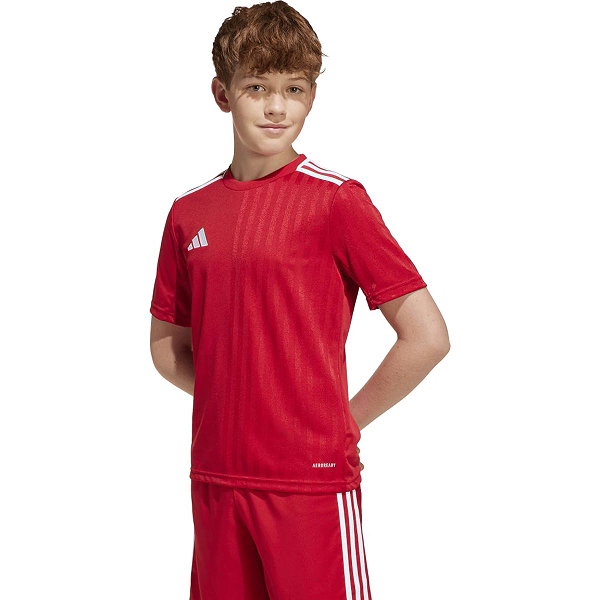 Adidas Campeon 25 Maillot Manches Courtes Enfants - Rouge / Blanc