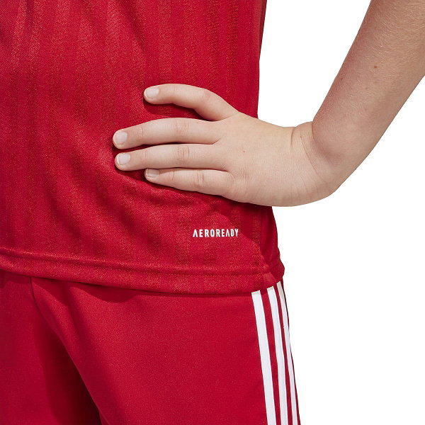 Adidas Campeon 25 Maillot Manches Courtes Enfants - Rouge / Blanc