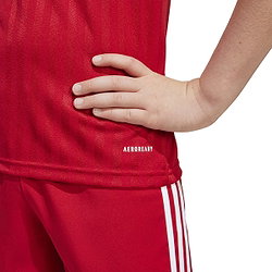 Présentation: Adidas Campeon 25 Maillot Manches Courtes Enfants - Rouge / Blanc
