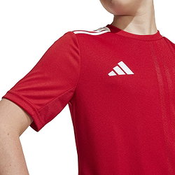 Présentation: Adidas Campeon 25 Maillot Manches Courtes Enfants - Rouge / Blanc