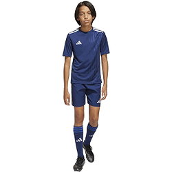 Présentation: Adidas Campeon 25 Maillot Manches Courtes Enfants - Marine / Blanc