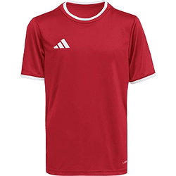 Présentation: Adidas Entrada 26 Maillot Manches Courtes Enfants - Rouge / Blanc