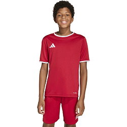 Présentation: Adidas Entrada 26 Maillot Manches Courtes Enfants - Rouge / Blanc