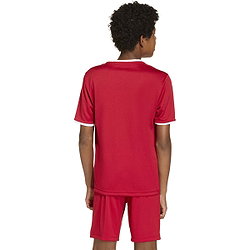Présentation: Adidas Entrada 26 Maillot Manches Courtes Enfants - Rouge / Blanc