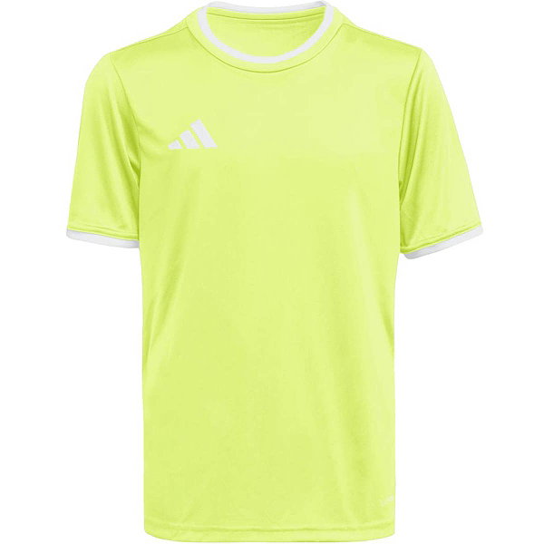 Adidas Entrada 26 Maillot Manches Courtes Enfants - Jaune Fluo / Blanc