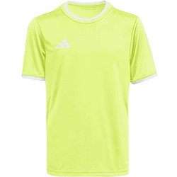Présentation: Adidas Entrada 26 Maillot Manches Courtes Enfants - Jaune Fluo / Blanc