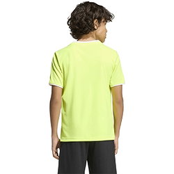 Présentation: Adidas Entrada 26 Maillot Manches Courtes Enfants - Jaune Fluo / Blanc